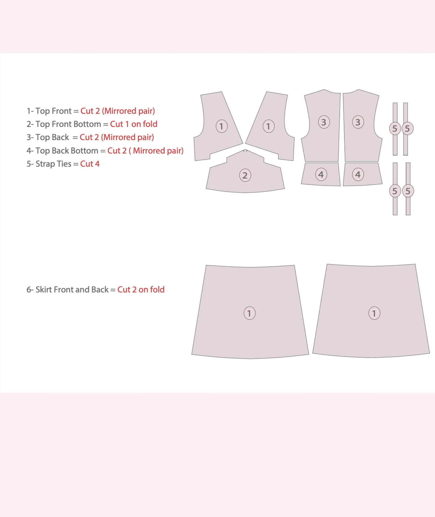 Tie Back Top and Mini Skirt Beginner Sewing Pattern