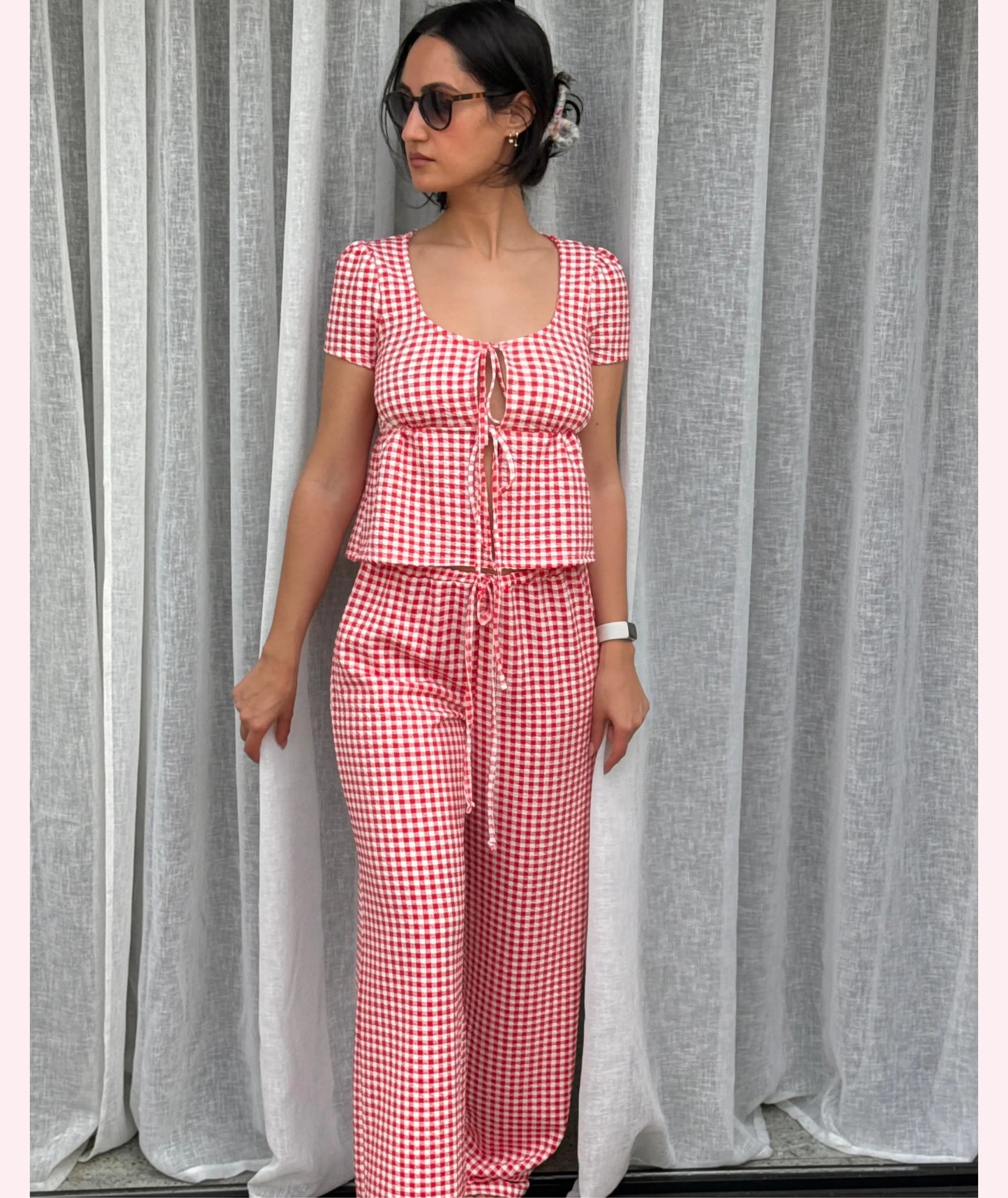 Milkmaid Top + Pants Sewing Pattern Tie Crop Top Wide Leg Pants