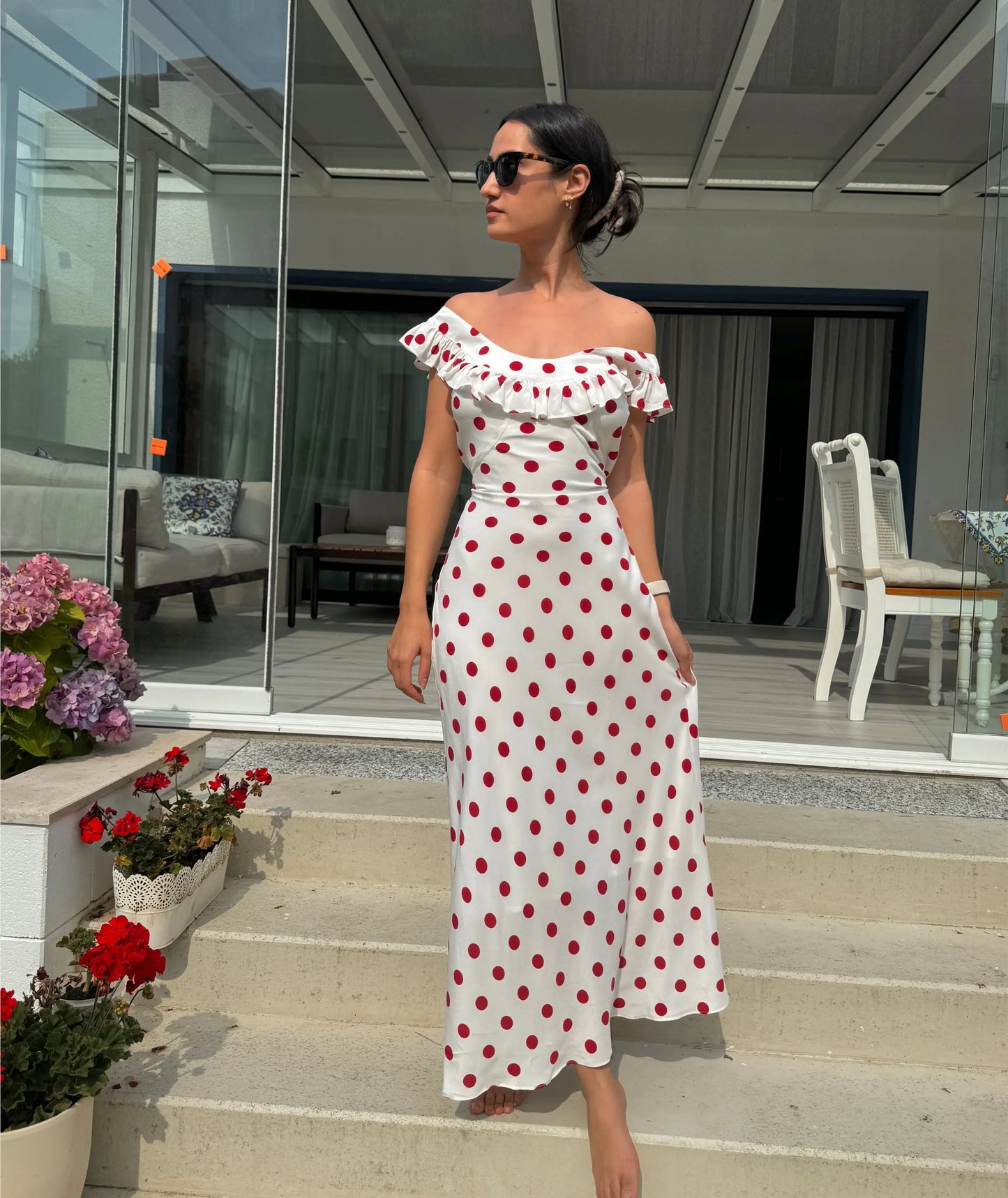 Slip Off Shoulder A Line Maxi Dress | Easy Sewing Pattern