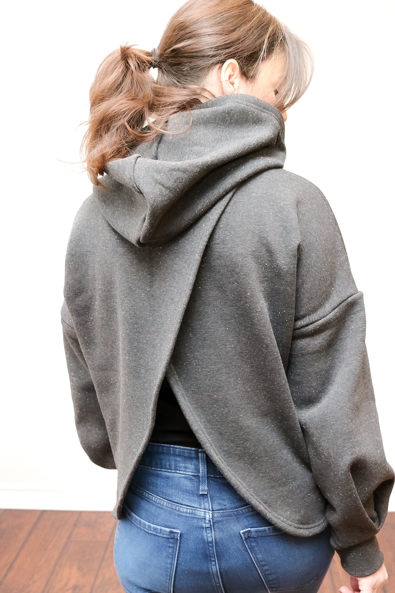 Kristen Criss Cross Back Hooded Sweater Pattern