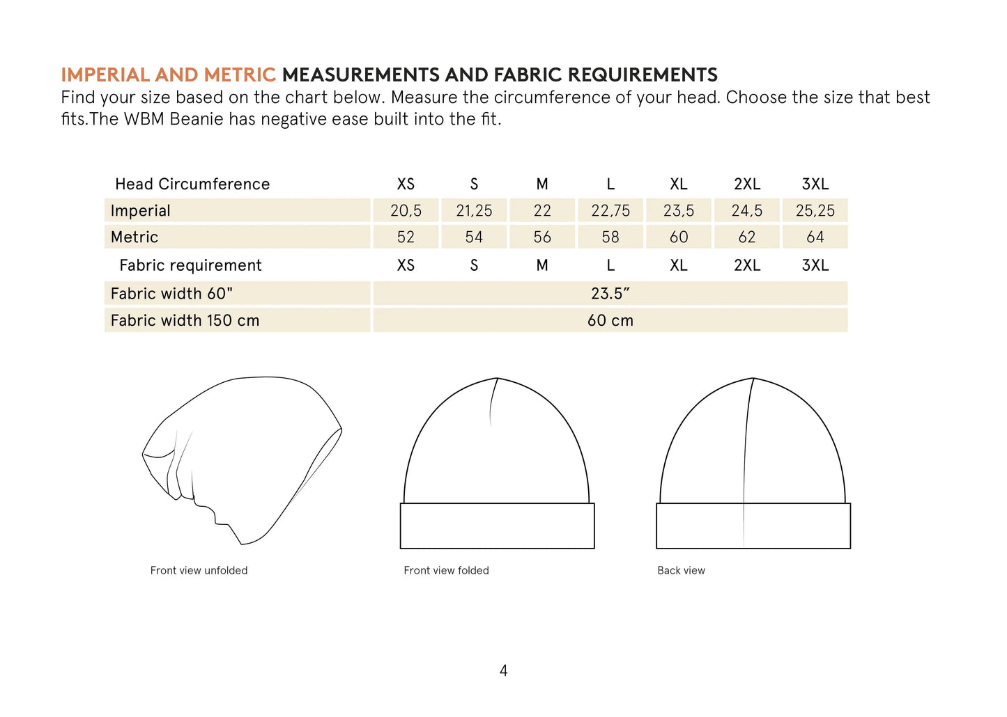 Beanie Hat Sewing Pattern