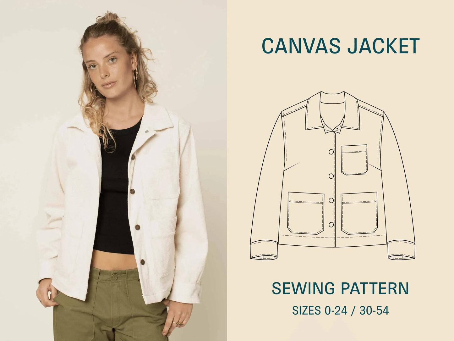 Canvas Jacket sewing pattern