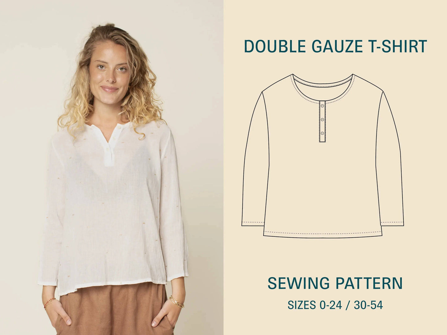 Double Gauze T-shirt Sewing Pattern