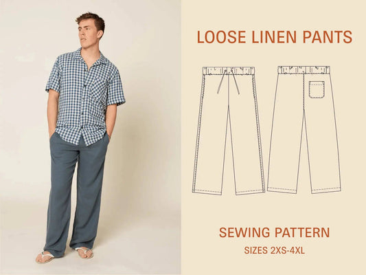 Loose Linen Pants Sewing pattern