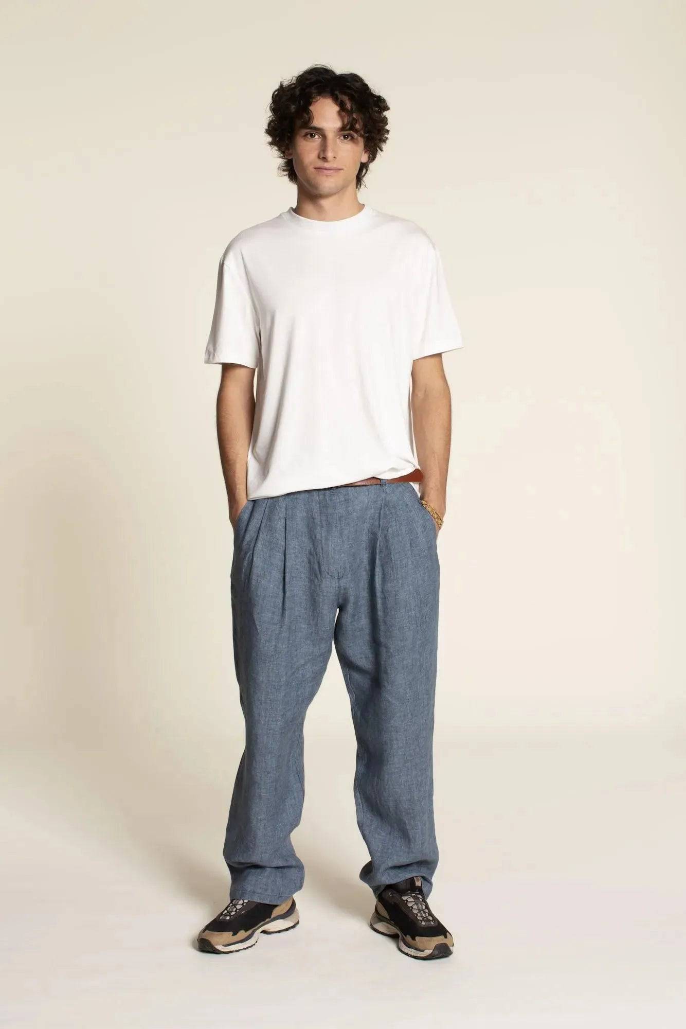 Men's Pleated pants sewing pattern