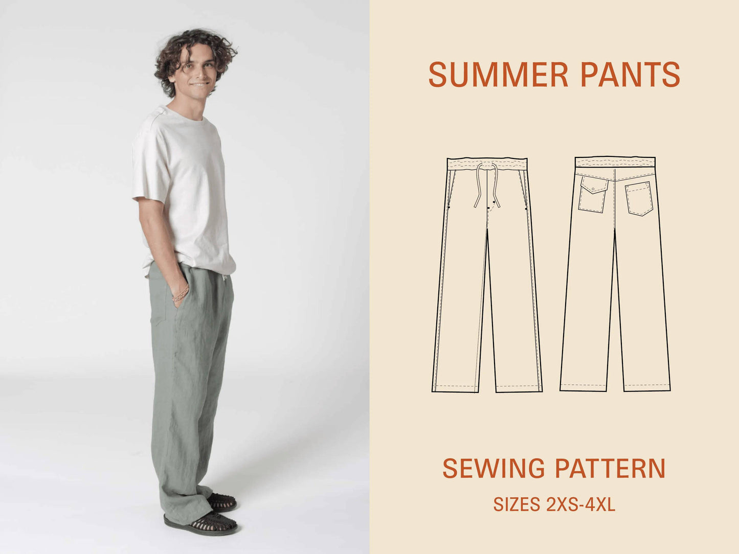 Summer pants sewing pattern